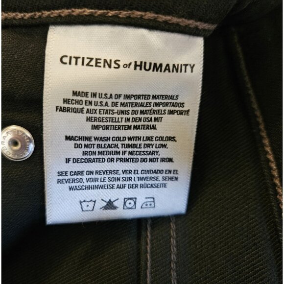 Citizens of Humanity Rocket High rise Skinny black Jeans Size 29 Distressed USA - Picture 7 of 14